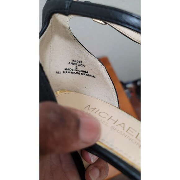 Michael by Michael shannon sascha Black faux Leather Ladies Heels With Buckle - Picture 13 of 13